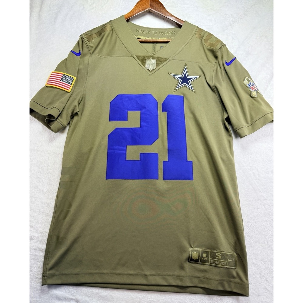 Nike Dallas Cowboys Ezekiel Elliott 2017 Salute To Service Jersey Small America